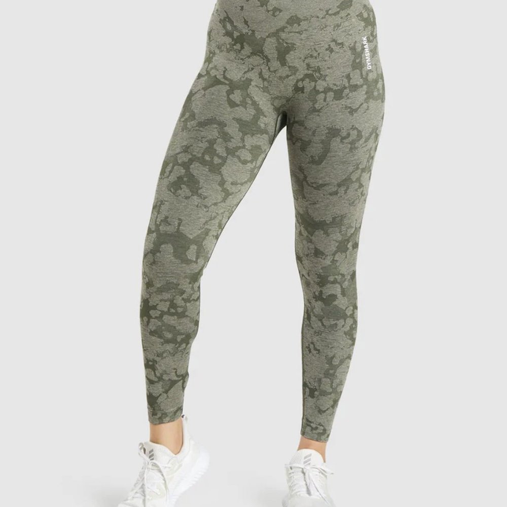 Gymshark Adapt Camo Seamless Leggings Women's Small Green